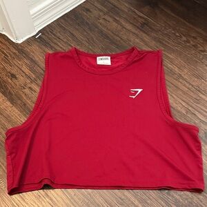 Gymshark Red Crop Muscle Tank